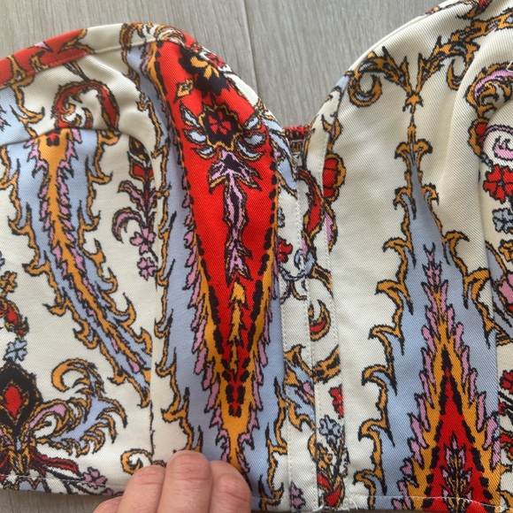 Mara Hoffman rilynn paisley bustier crop top - Picture 6 of 10
